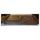 Vtg Wooden Shipping Crate with Rope Handle