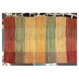 Vtg Handwoven Multicolor Rug40×24