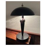 Black Table Lamp With Chrome Accents
