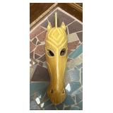 Vtg Hand-Carved Wooden African Tribal Art Horse Ma