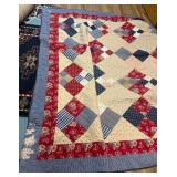 Vtg Patchwork Quilt and Pillows80×96