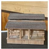 Wood Log Cabin Model With Porch7.5×9.5×5