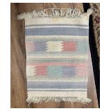 Vtg Handwoven Wool Table Runner19×14