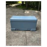 Vtg Blue Wooden (Hope) Storage Chest43x19x22