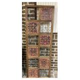 Vtg Wood Frame Wall Decor With Panels20×57.5