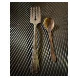 Vtg Silverplate Fork and Spoon Set
