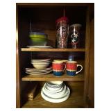 Dishware Set With Vtg Mugs