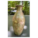 Vtg Ceramic Metal Vase7" tall