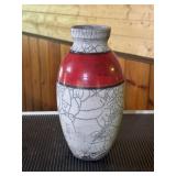Vtg McKee Crackle Glaze Vase10" tall