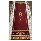 Southwestern Runner Rug, Vtg Design94 x 25.5