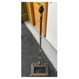 Vtg Cast Iron Bird-Themed Ashtray Stand34" tall