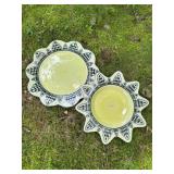 Chaleur Vtg Ceramic Floral Plates