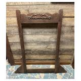 Vtg Wooden Mirror Frame With Carved Detail37×33