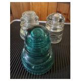 Hemingray Glass Insulators Set of 34" tall