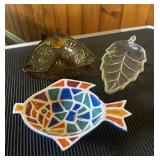 Vtg Glass & Ceramic Dish Collection plus Glass Ash