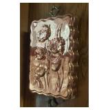Vtg Copper Floral Wall Decor Panel13" tall