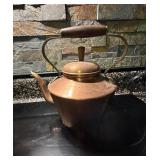 Vtg Copper and Brass Teapot9" tall