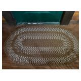 Oval Braided Brown and Cream Rug55.5×31