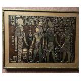 2 Vtg Egyptian Wall Plaques16.5×12.5