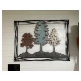 Metal Wall Art With Tree Motif30×23
