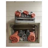 Vtg Wooden Crates With Rolled TowelsLarge Crate 1