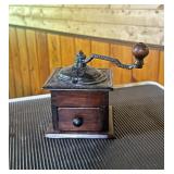Vtg Wooden Manual Coffee Grinder6×8