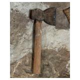 Vtg Double-Bit Wood-Handled Axe14"
