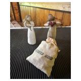 Willow Tree Figures & Petrified Wood