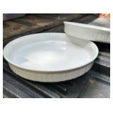 2 Corning Ware Quiche Plates & 1 Delco Atlantic Pl