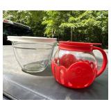 Vtg Pampered Chef Bowl and Popcorn Maker