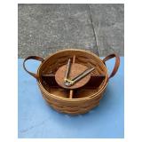 Longaberger Basket With Divider9" diameter