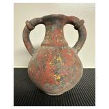 Vtg Red Clay Amphora with Double Handles8×6