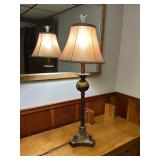 Metal Table Lamp With Fabric Shade33" tall