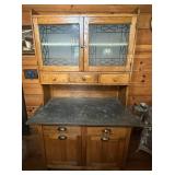Vtg Oak Hoosier-Style Cabinet44x24x72