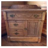 Vtg Wooden Cabinet With Drawers30x17x32