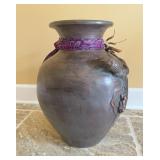 Large Ceramic Vase W/Grapevine Relief, cont., Large Ceramic Vase W/Grapevine Relief, cont.,