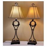Laurel Leaf Lamps With Patina Laurel Leaf Lamps With Patina