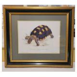 Gold Leaf and Black Framed Turtle Print Gold Leaf and Black Framed Turtle Print