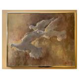 Susan Mink Calclough Framed Oil on Canvas Susan Mink Calclough Framed Oil on Canvas
