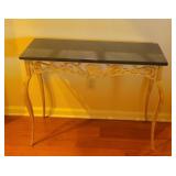 Console Table with Metal Base and Black Top Console Table with Metal Base and Black Top