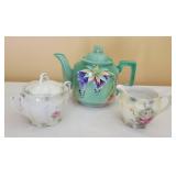 German Sugar & Creamer Set with Teapot German Sugar & Creamer Set with Teapot