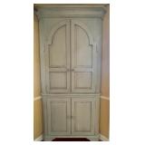Rustic 4 Door Corner Cabinet  W/5 Shelves Rustic 4 Door Corner Cabinet  W/5 Shelves