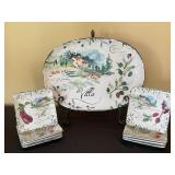 Villa Oval platter & 8 Canap� Plates. Villa Oval platter & 8 Canap� Plates.