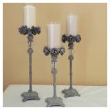Candle Holders with Glass Shades Candle Holders with Glass Shades