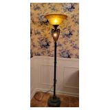 71-Inch 3-Way Floor Lamp With Glass Shade 71-Inch 3-Way Floor Lamp With Glass Shade
