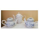 Mikasa Coffee Pot and Two Tea Pots Set Mikasa Coffee Pot and Two Tea Pots Set