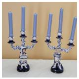 Staffordshire-Style Boy & Girl Candle Holders Staffordshire-Style Boy & Girl Candle Holders