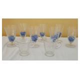 Vintage Etched Crystal Glassware Set Vintage Etched Crystal Glassware Set