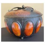 Pumpkin Shaped Metal Deco Bowl W/Lid Pumpkin Shaped Metal Deco Bowl W/Lid