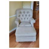 Lazy Boy Chair and Ottoman with Stain Lazy Boy Chair and Ottoman with Stain
